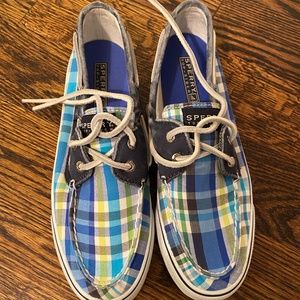 Sperry Top-Sider Women’s Boat Shoe Canvas Loafers Plaid